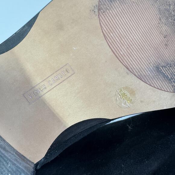 Vince Camuto Boots Womens Size 12 Black Suede Ankle Zip Harness Western PANTHEA - Picture 7 of 10